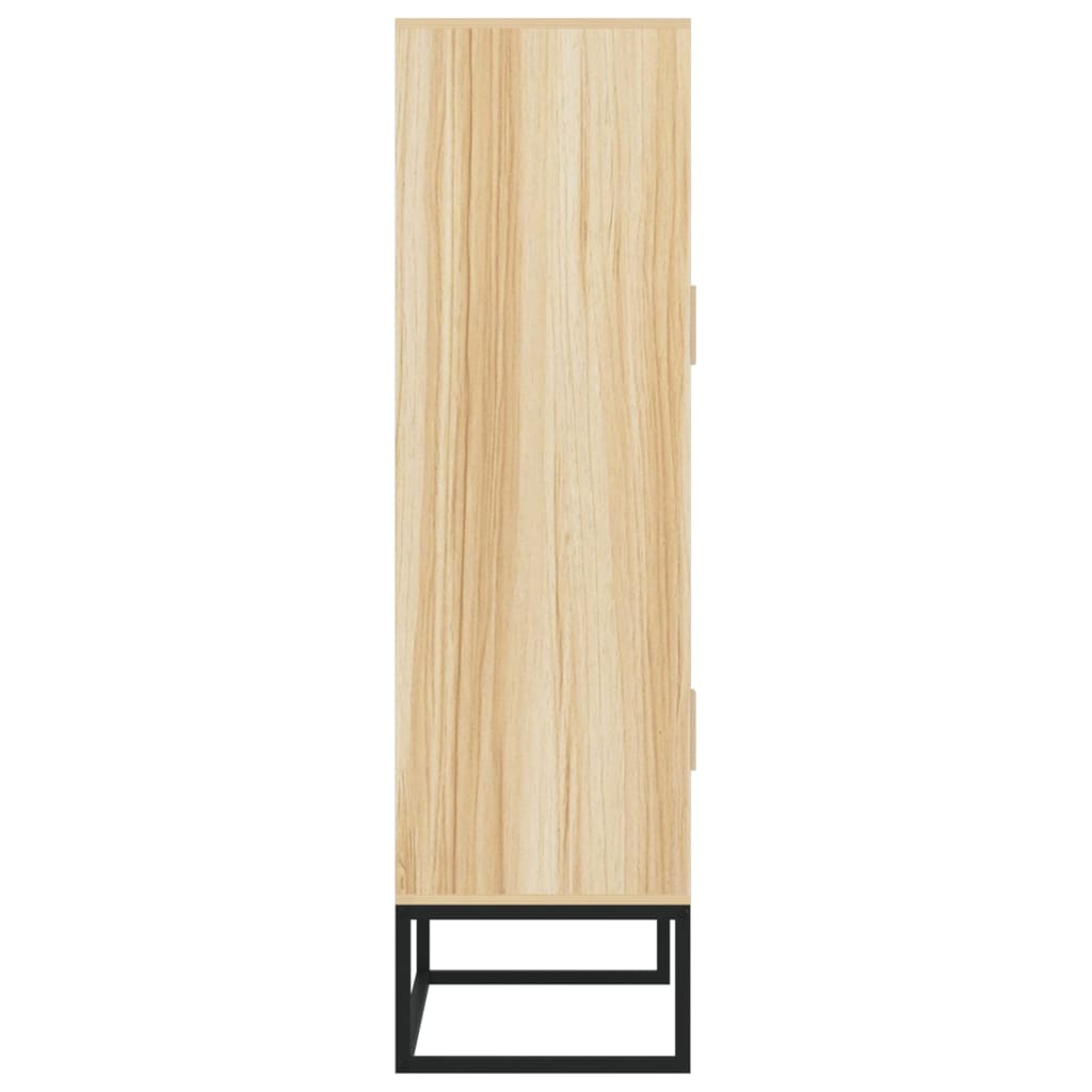 Highboard Weiß 70x35x125 cm Holzwerkstoff
