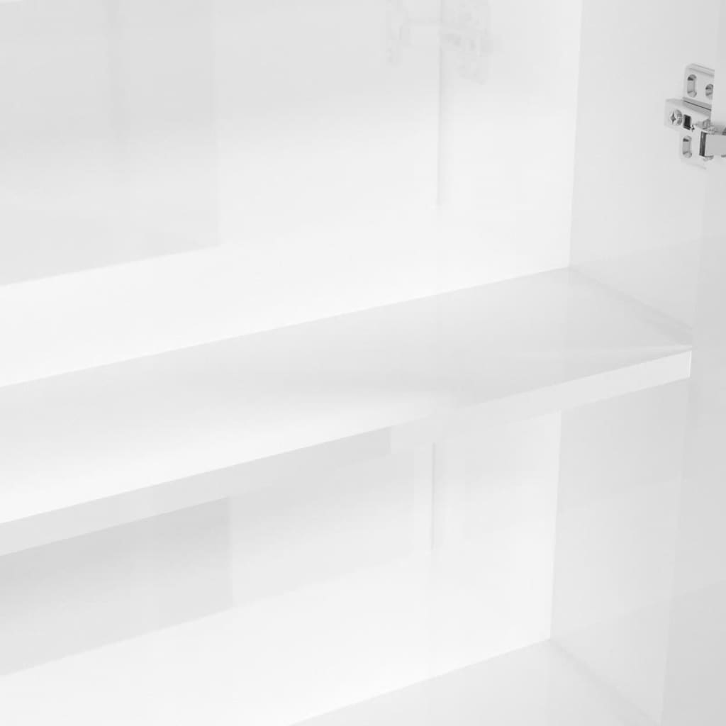 Bad-Spiegelschrank 60x15x75 cm MDF Glänzendes Schwarz