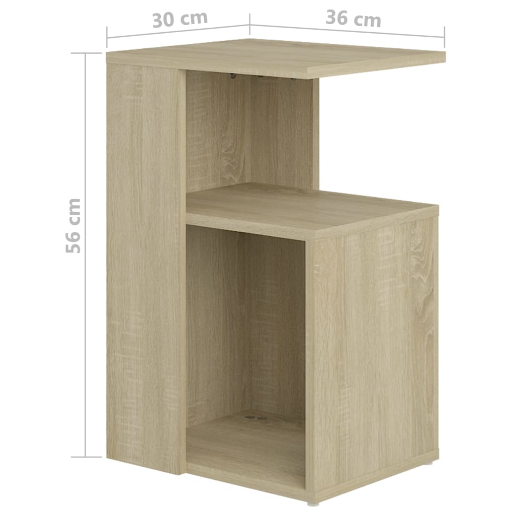 Beistelltisch Weiß 36x30x56 cm Holzwerkstoff