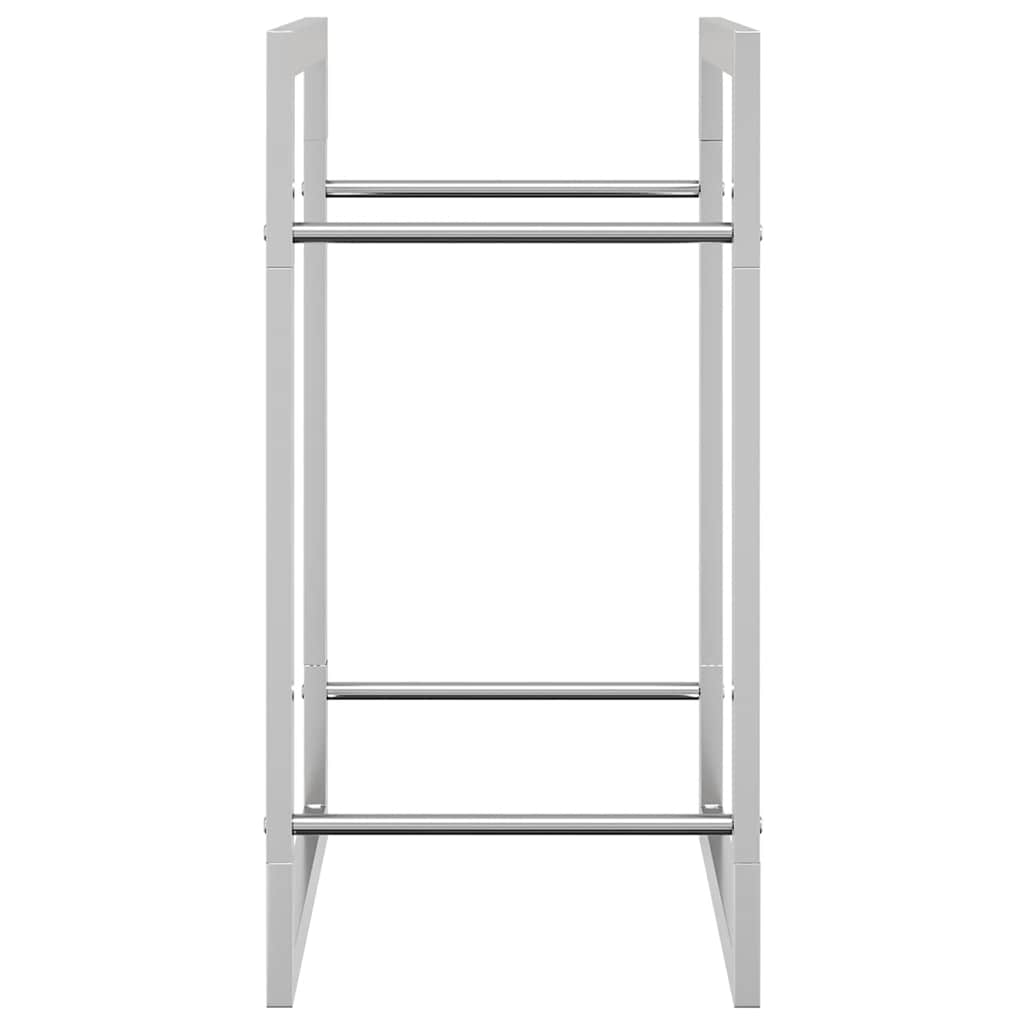 Brennholzregal 50x28x94 cm Edelstahl