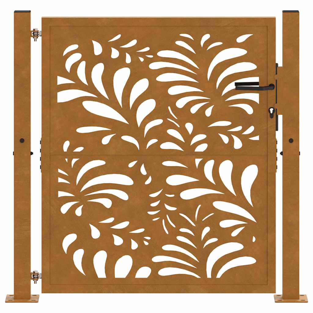 Gartentor Schwarz 100x100 cm Stahl Lichtdesign