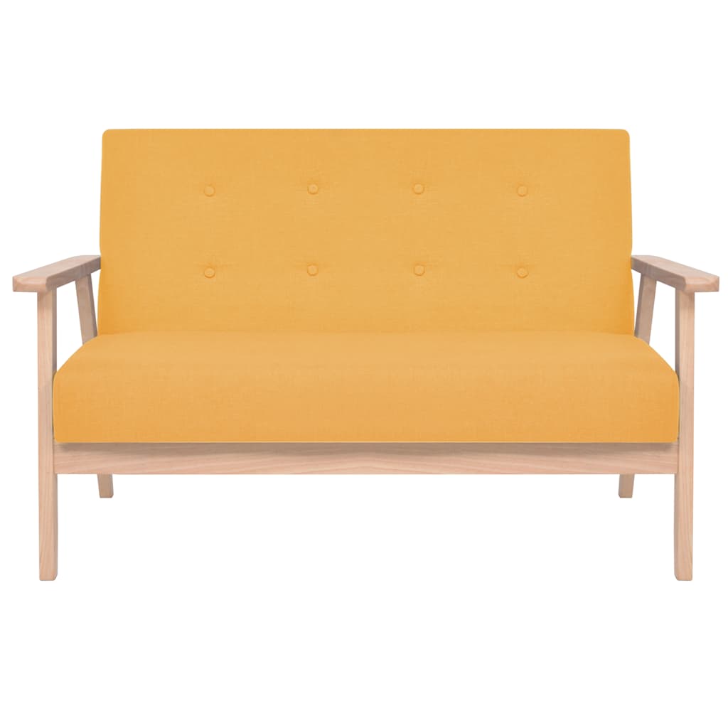 2-Sitzer-Sofa Stoff Hellgrau