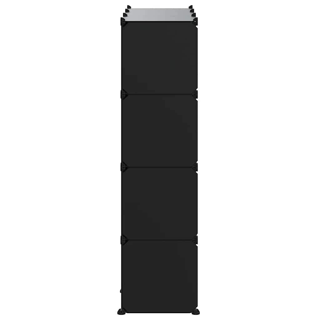 Regalsystem mit 12 Würfeln Schwarz PP