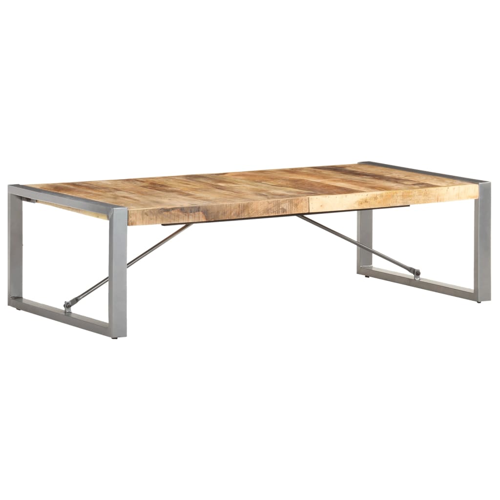 Couchtisch 140x140x40 cm Raues Mangoholz