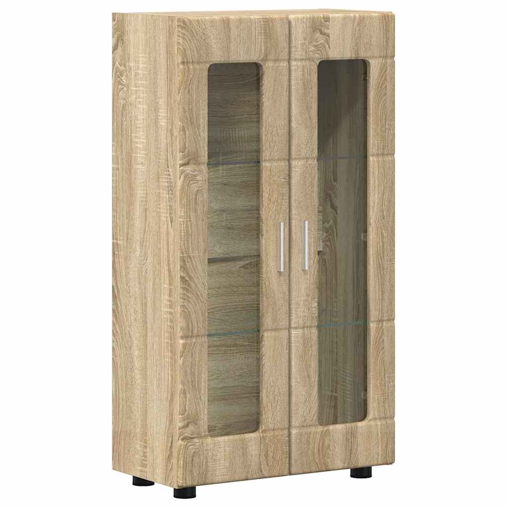 Highboard mit Regal FLORIN Weiß 60 x 35 x 182 cm Holzwerkstoff