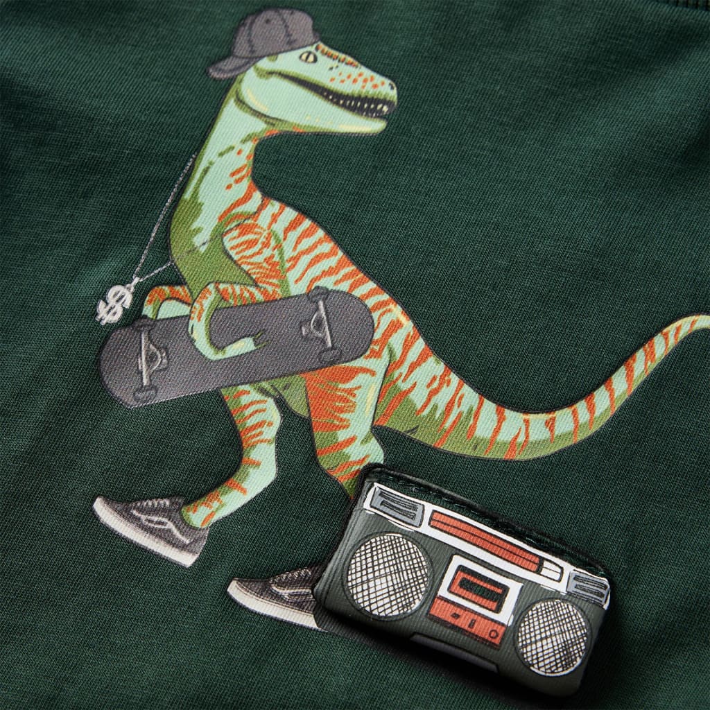 Kinder-Langarmshirt Dunkelgrün 92