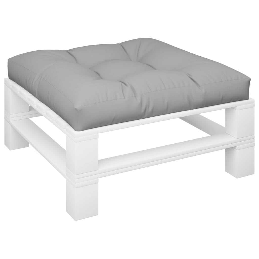 Palettenkissen 50x50x12 cm Grau Stoff