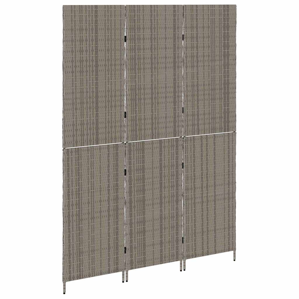 Raumteiler Schwarz 146 x 180 cm Poly-Rattan