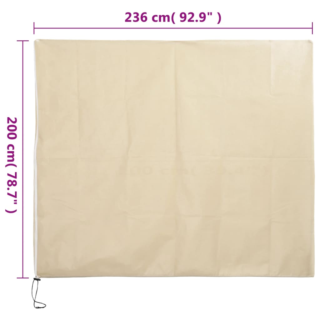 Wintervlies mit Reißverschluss 4 Stk. 70 g/m² 1x1,55 m