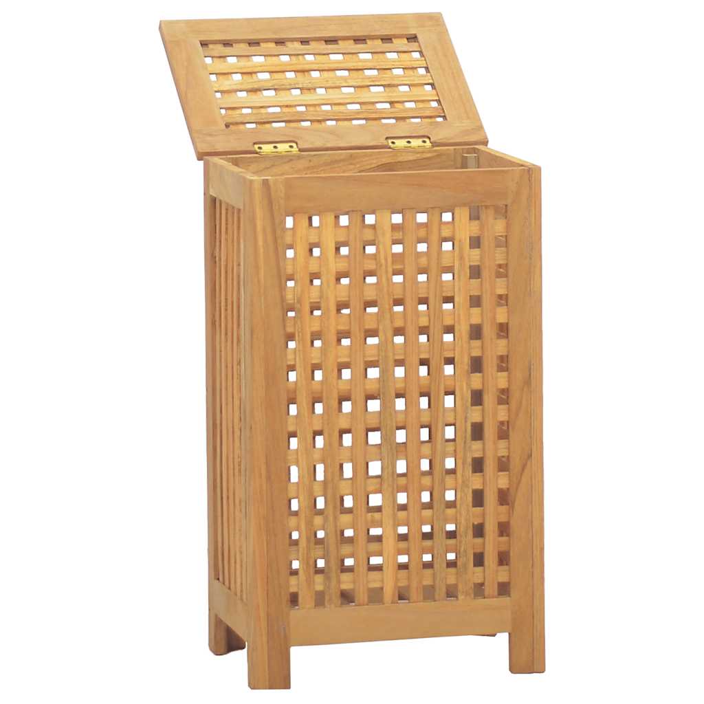 Wäschekorb Natur 35 x 25 x 60 cm Massivholz Teak