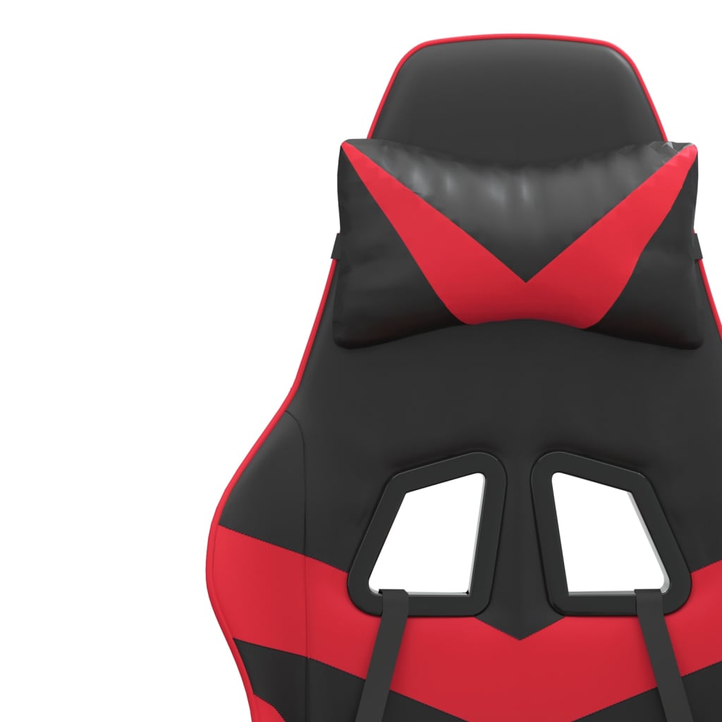 Gaming-Stuhl Drehbar Schwarz und Rot Kunstleder
