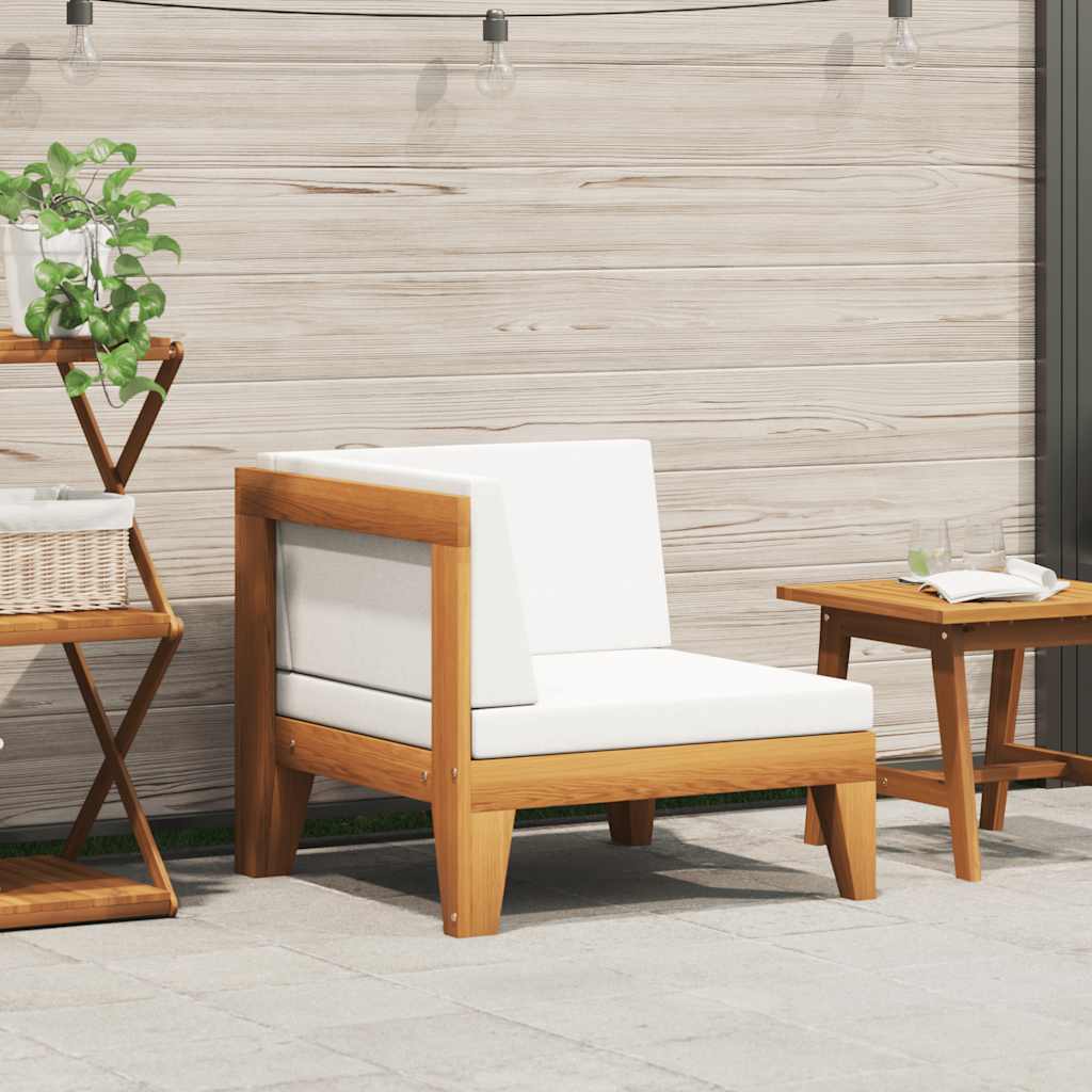 2-tlg. Garten-Lounge-Set mit Auflagen Massivholz Akazie