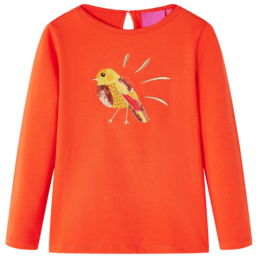 Kinder-Langarmshirt Dunkles Ocker 128
