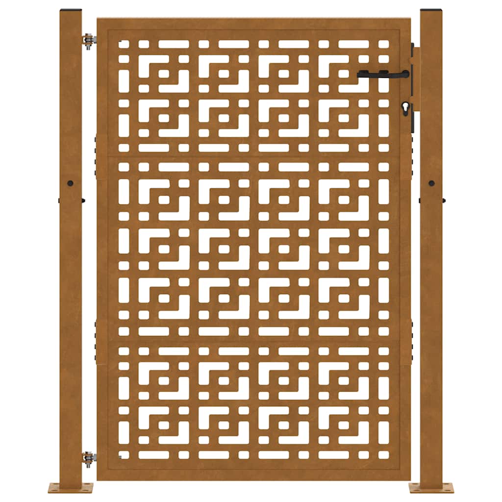 Gartentor Schwarz 100x100 cm Stahl Lichtdesign