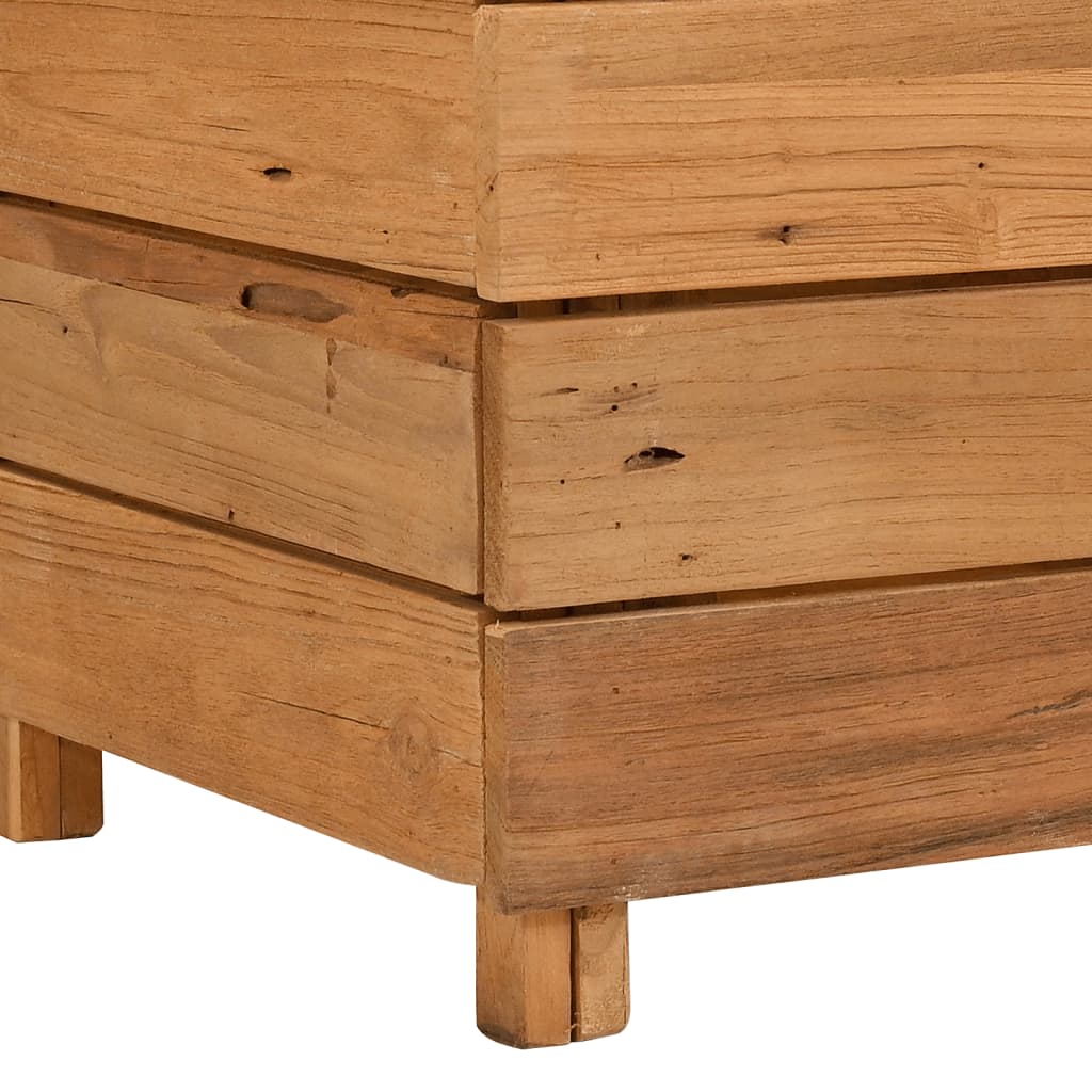 Hochbeet 100x40x72 cm Teak Altholz und Stahl