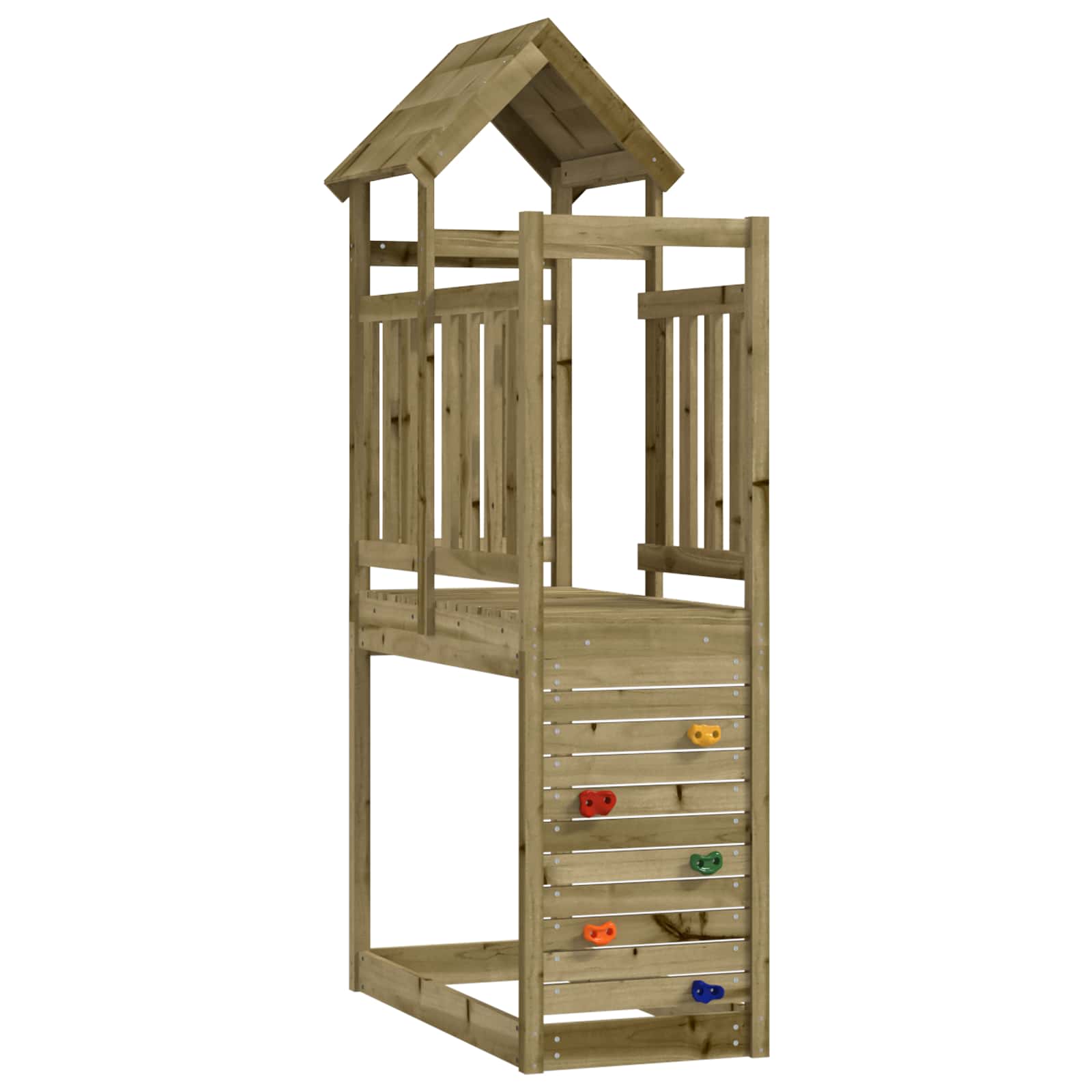 Spielturm Braun 53 x 110,5 x 214 cm Massives Kiefernholz