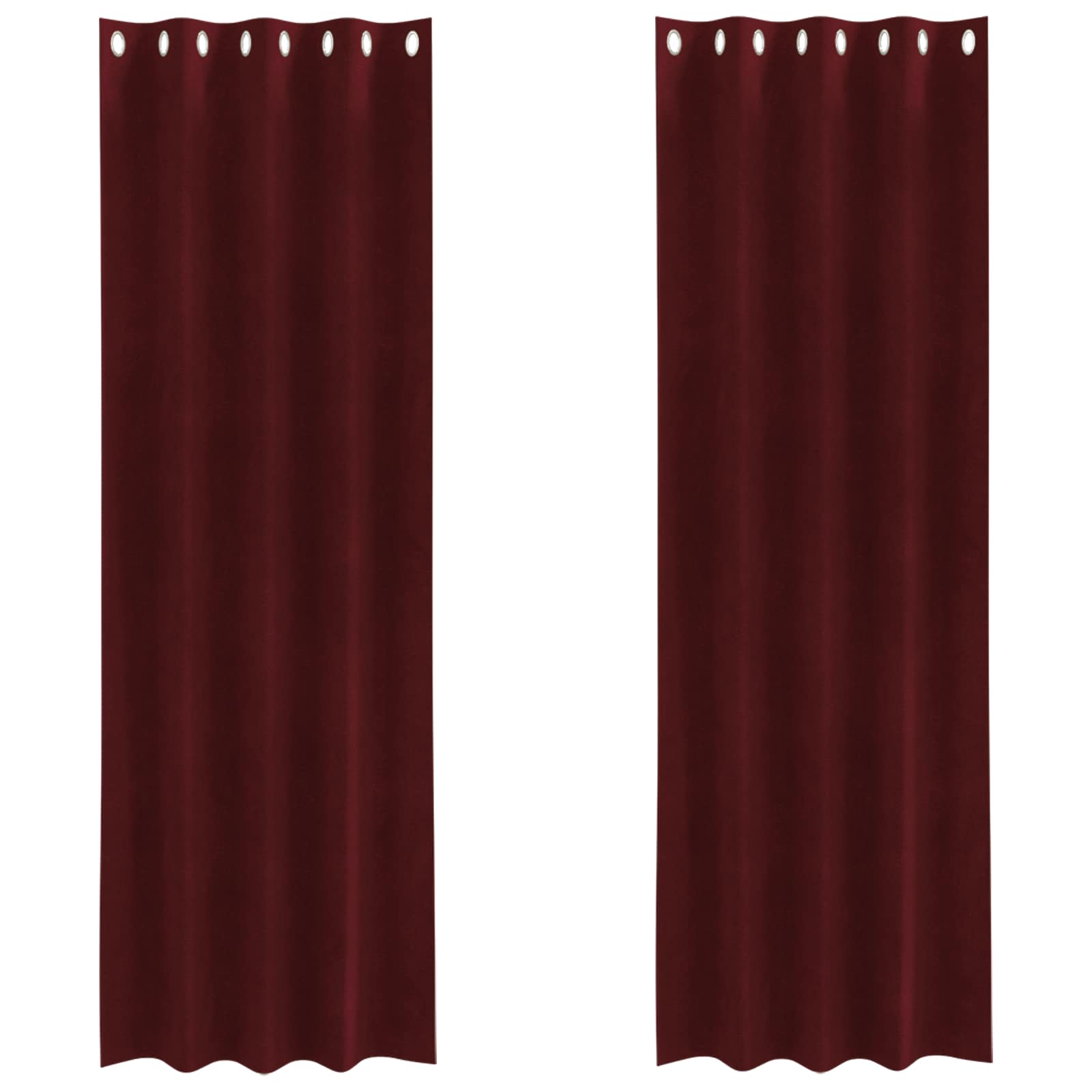 Verdunkelungsvorhänge 2 pcs Schwarz 140 x 140 cm Samt