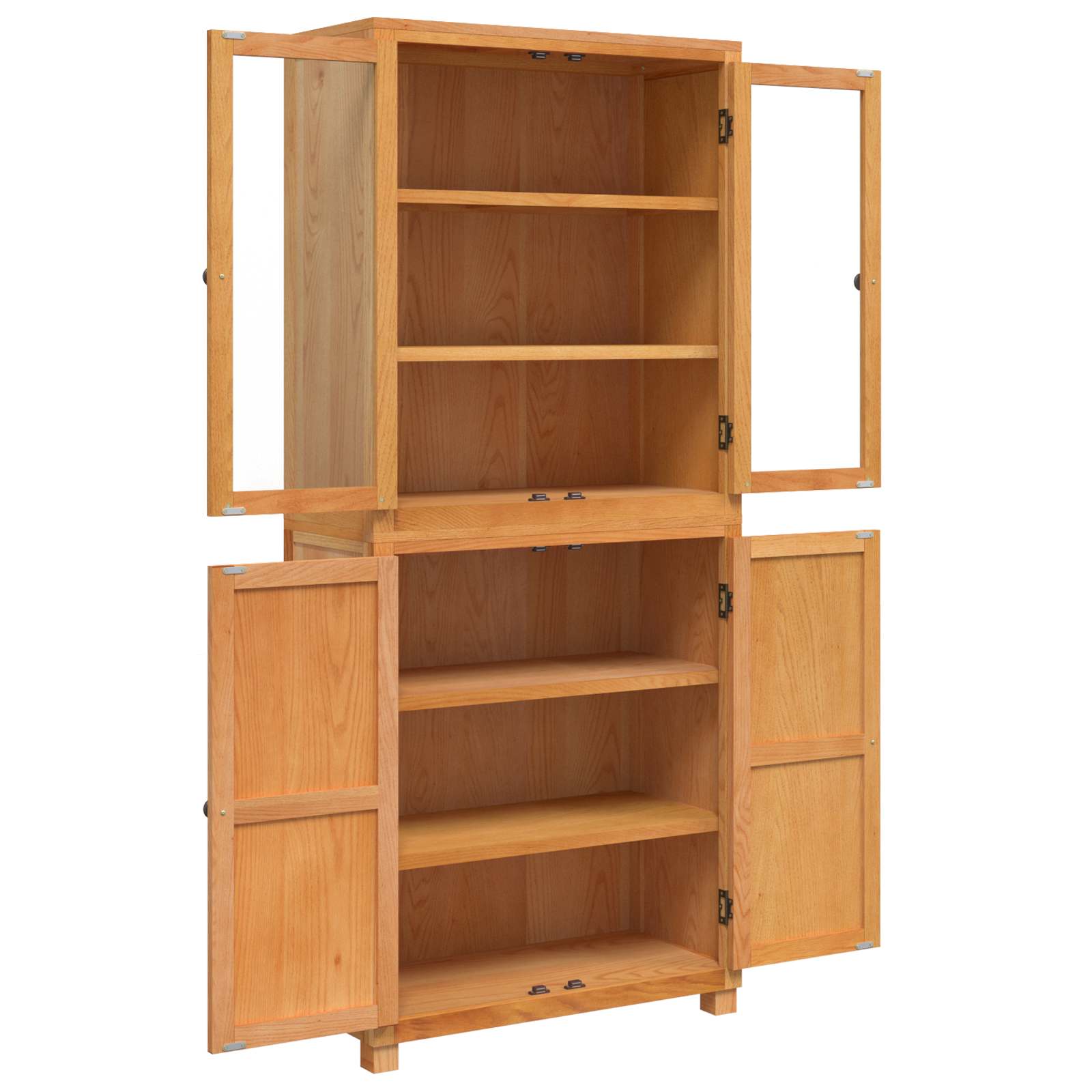 Aufbewahrungsmöbel-Set mit Regal 2 Stk. Natur 80 x 35 x 185 cm