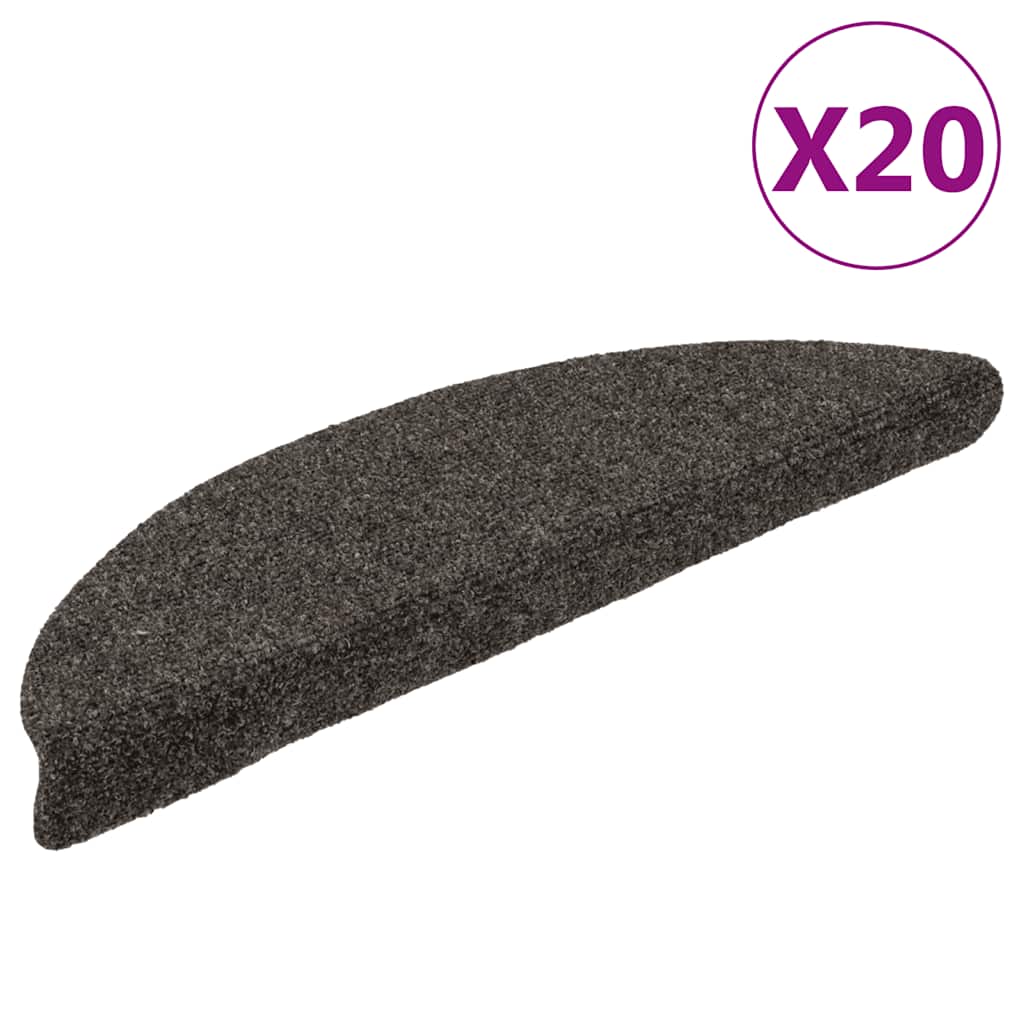 Stufenmatten Selbstklebend 15 Stk. 56x17x3 cm Hellbraun Halbrund