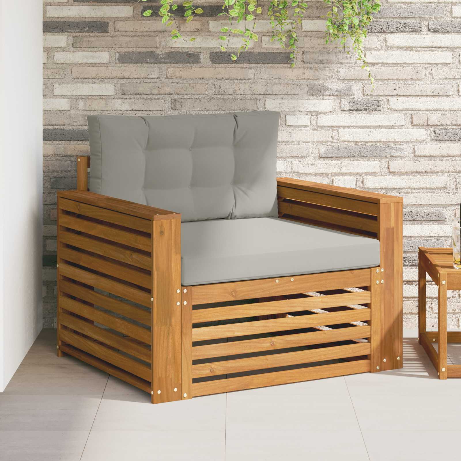 2 Stück Outdoor-Sofa Natur