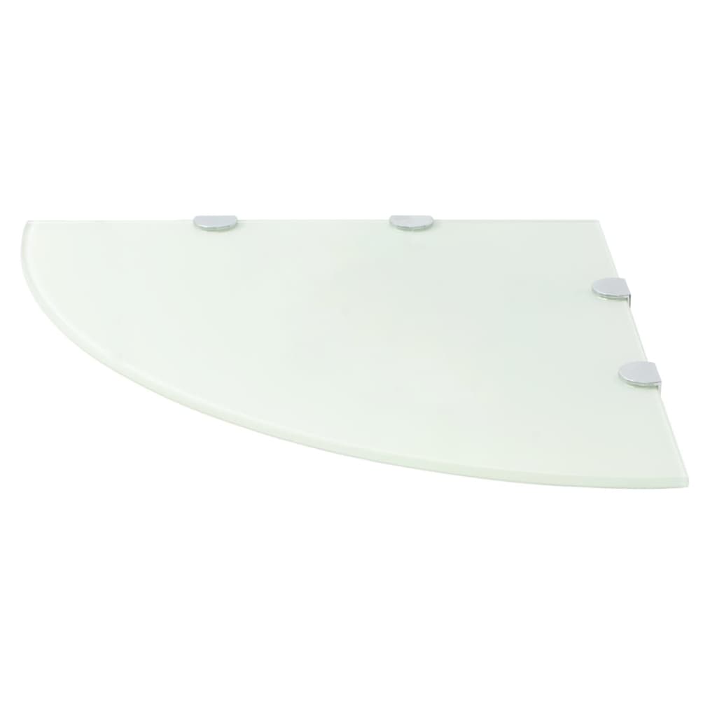 Eckablage mit Verchromten Halterungen Glas Transparent 25x25 cm