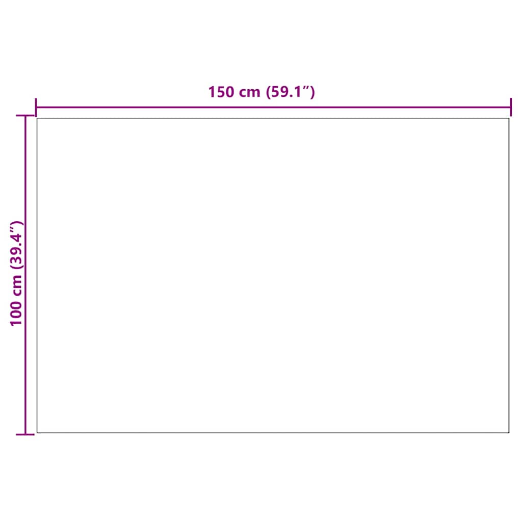 Teppichläufer Grau 80 x 150 cm Stoff