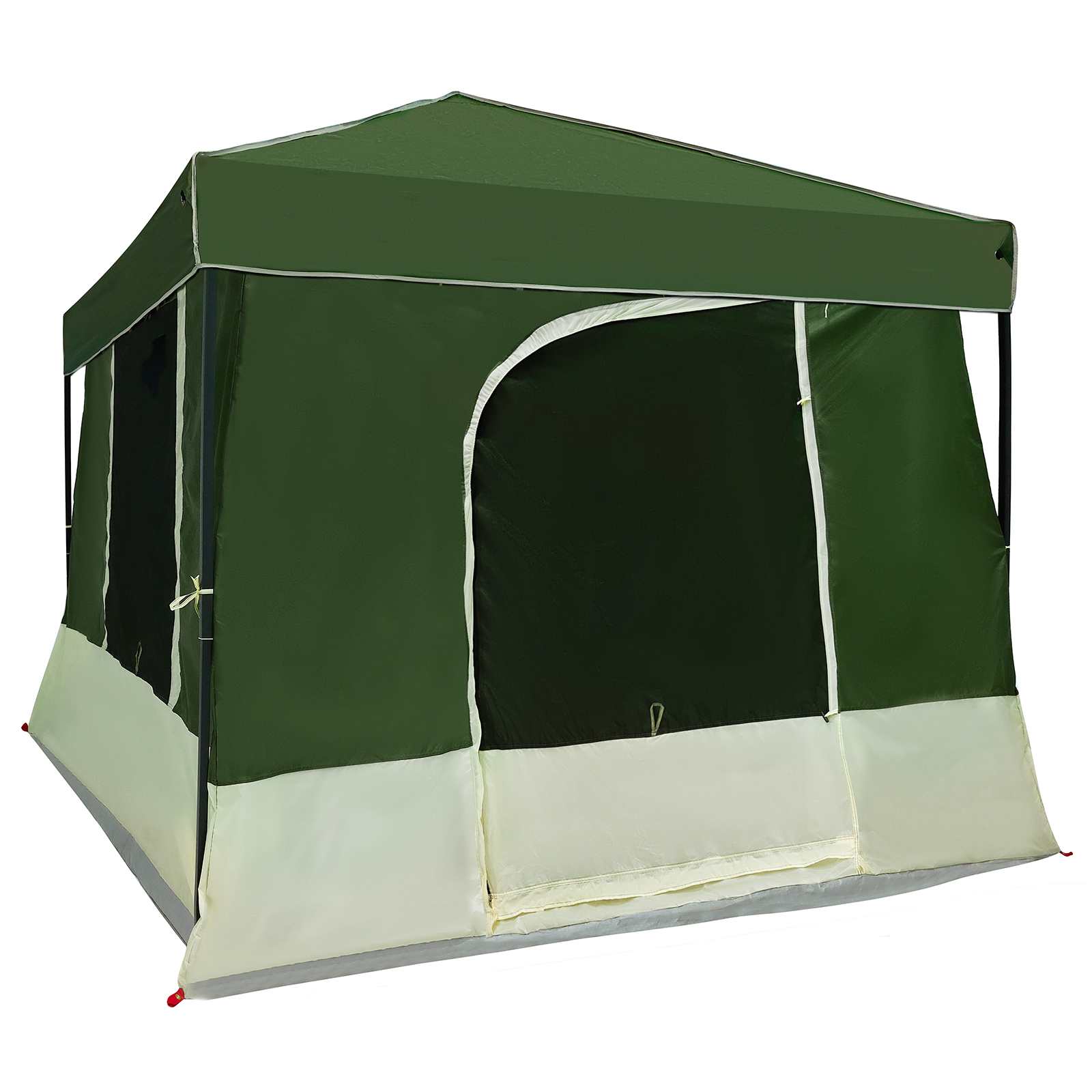 Camping-Zelt-Set mit Dach 2 pcs Blau Taffeta und Stoff