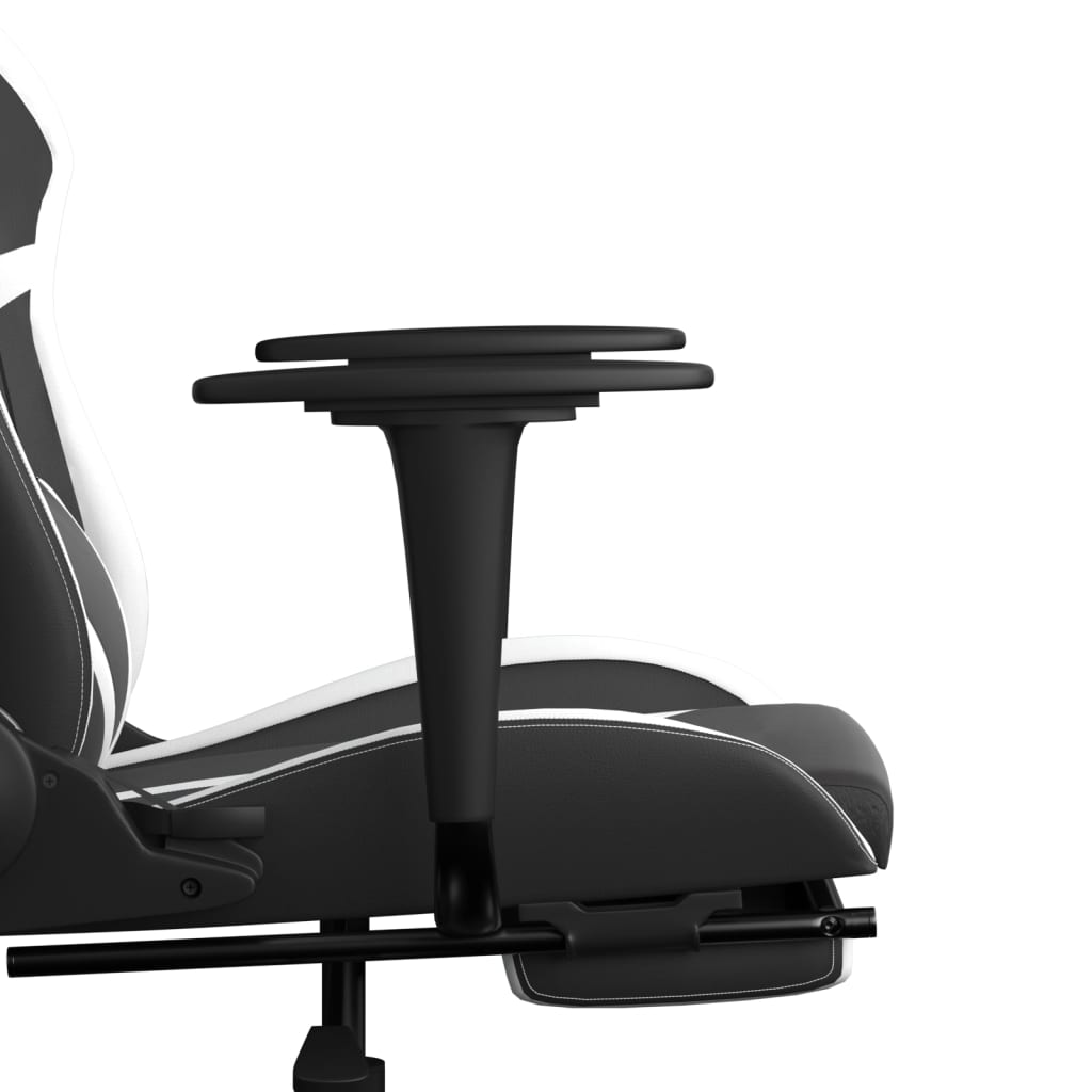 Gaming-Stuhl mit Massagefunktion Schwarz und Grün Kunstleder