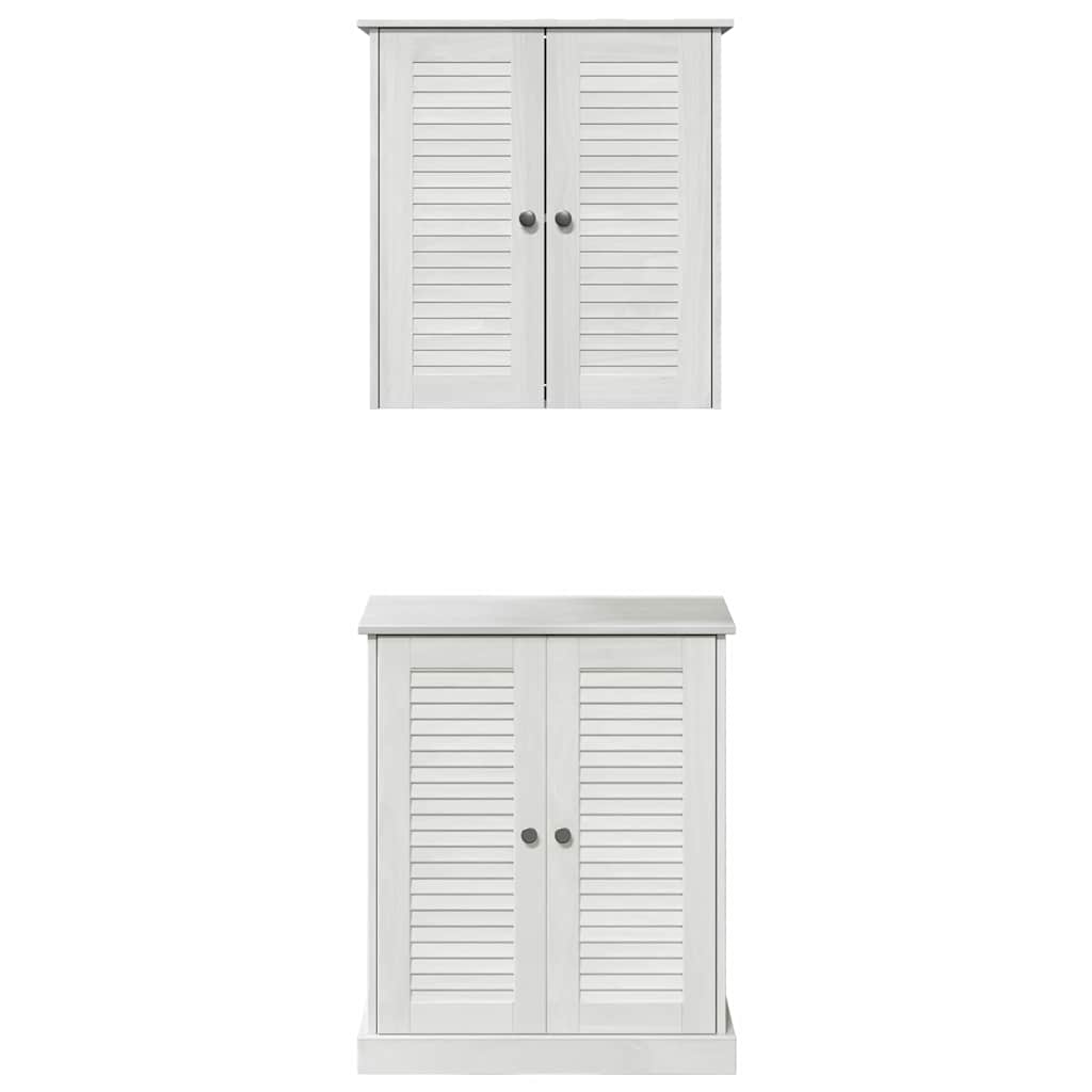 Badezimmermöbel-Set mit Regal VIGO 2 pcs Braun und Honigbraun