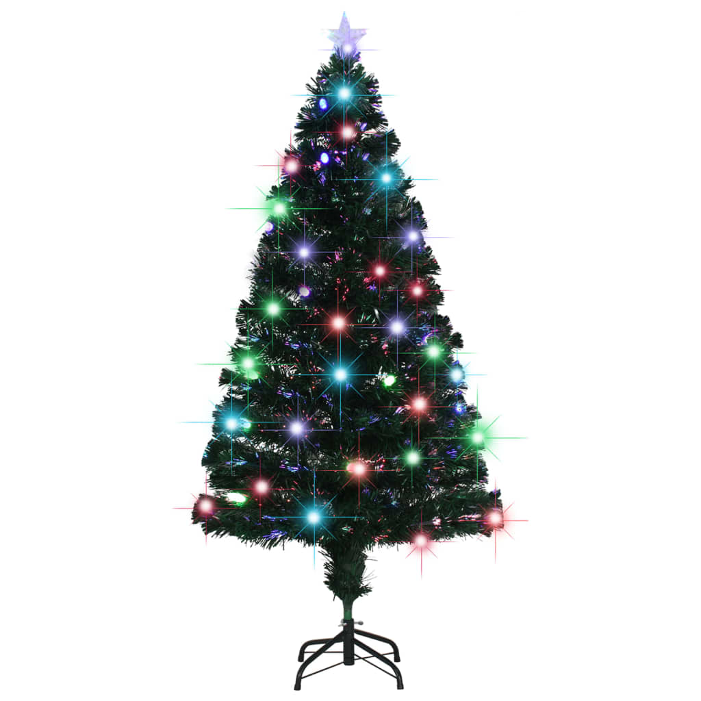 Vorbeleuchteter Weihnachtsbaum mit Ständer und LED 120 cm Glasfaser
