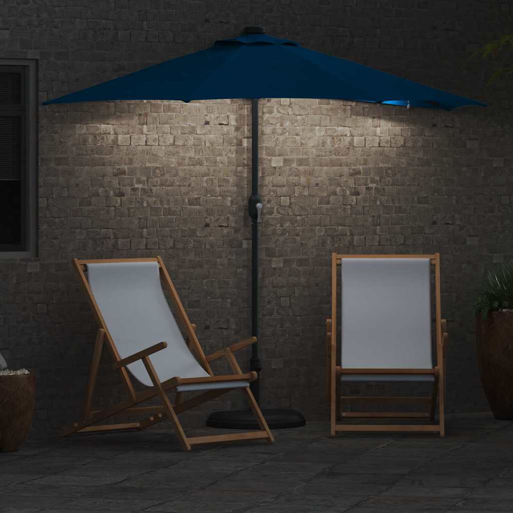 Garten-Sonnenschirm Sand 294 x 150 x 223 cm Polyester und Stahl