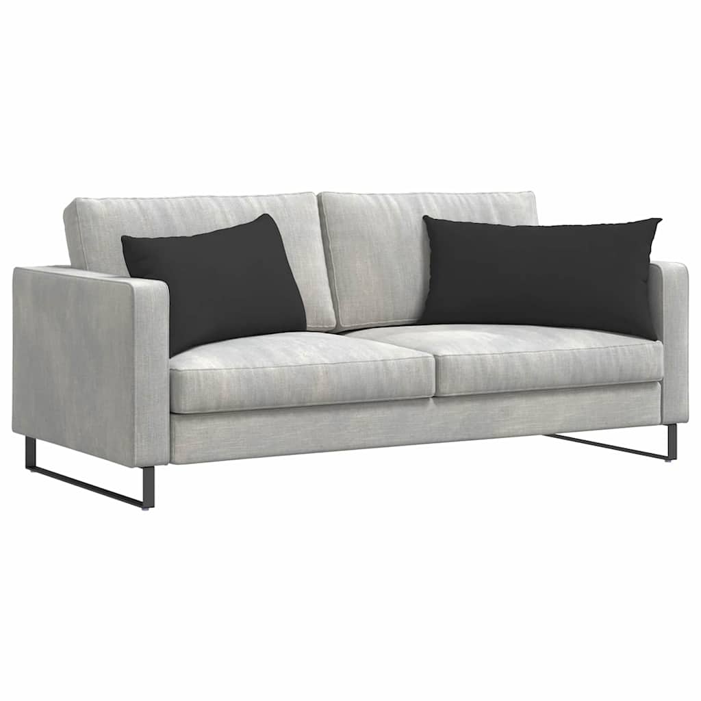 Sofakissen 2 Stück Taupe 50 x 30 cm Stoff