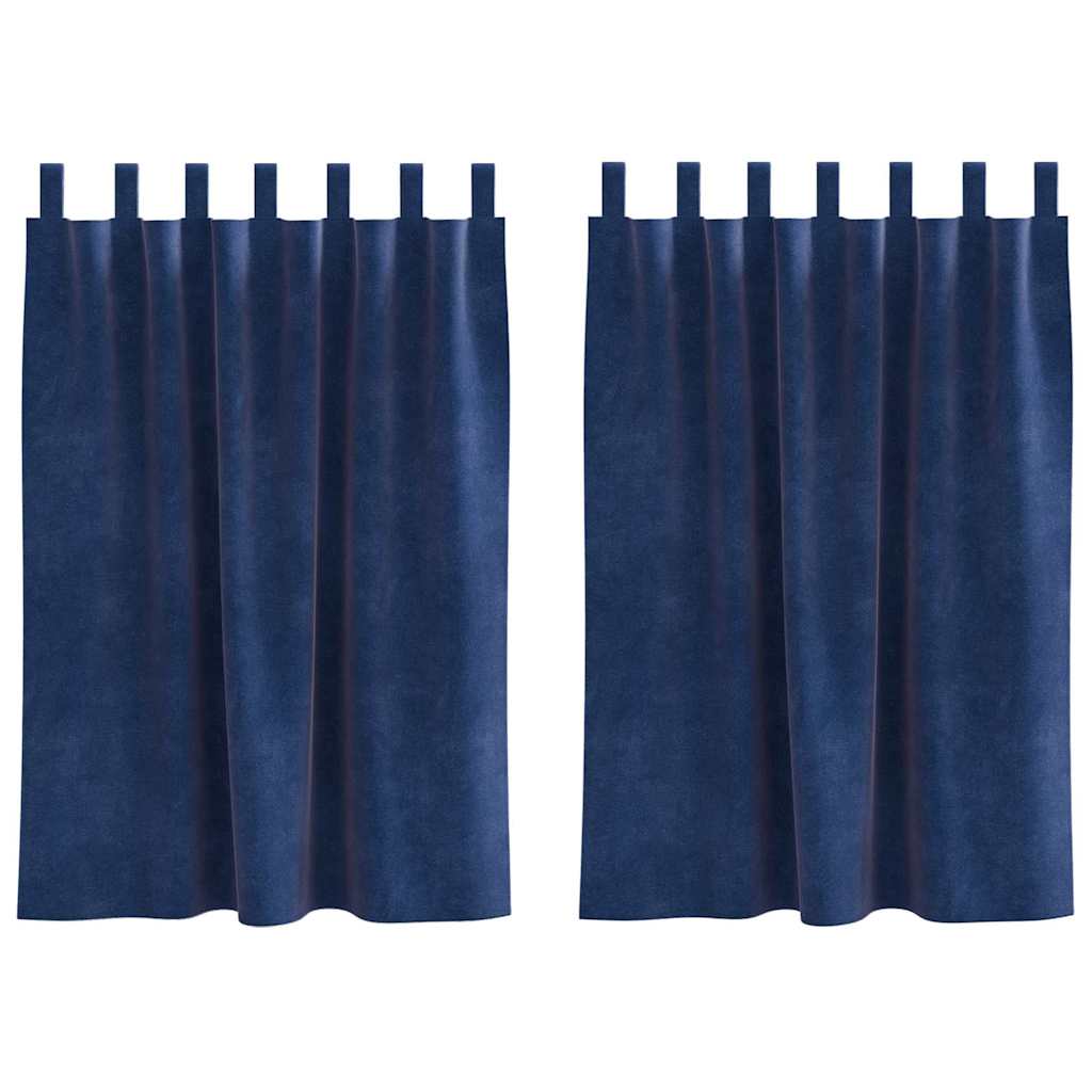 Verdunkelungsvorhänge 2 pcs Schwarz 140 x 140 cm Samt