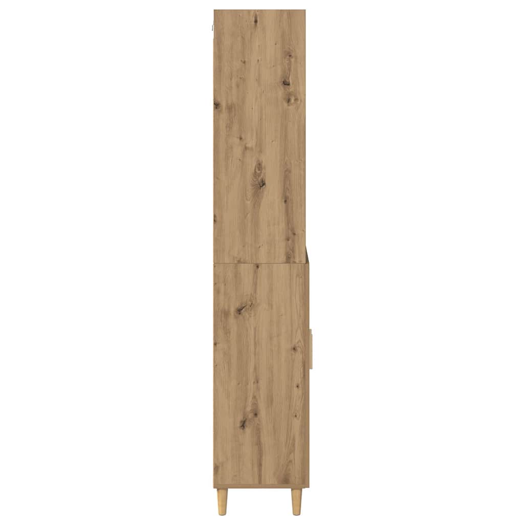 Highboard Altholz 69,5 x 32,5 x 180 cm Holzwerkstoff