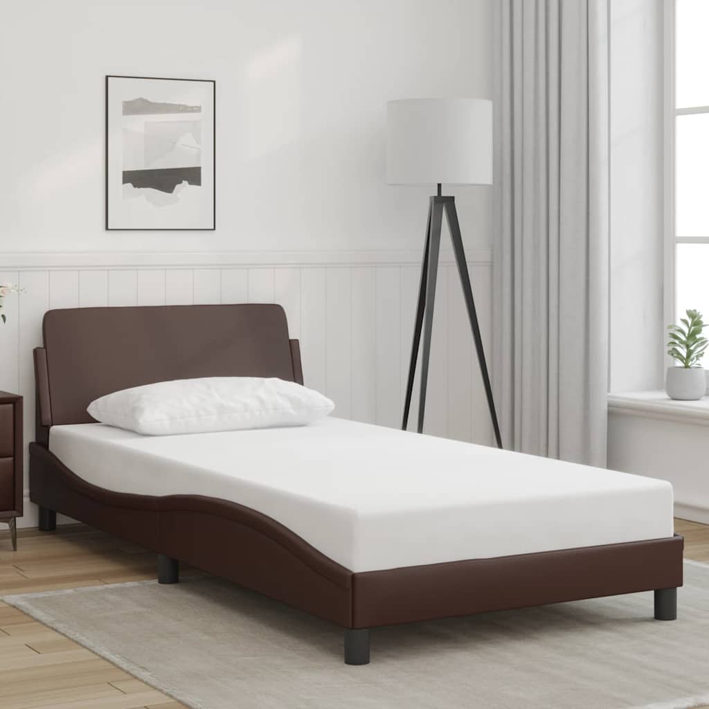 Bettgestell "Dover" Schwarz 80x200 cm Kunstleder
