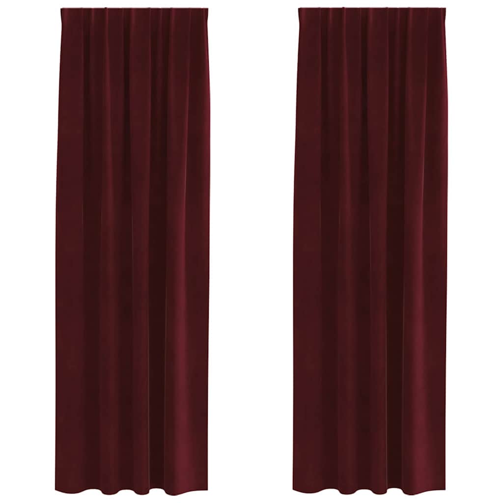 Verdunkelungsvorhänge 2 pcs Schwarz 140 x 140 cm Samt