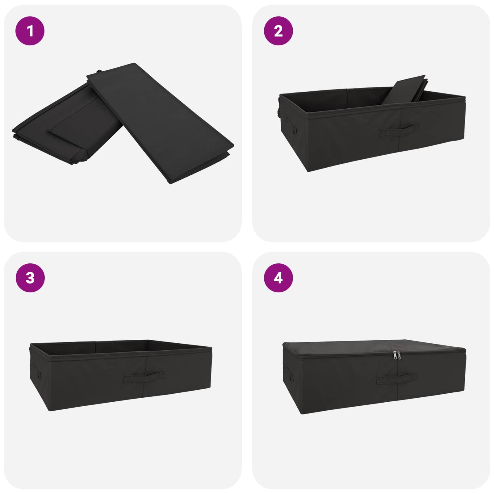Aufbewahrungsbox Stoff 50x30x25 cm Anthrazit