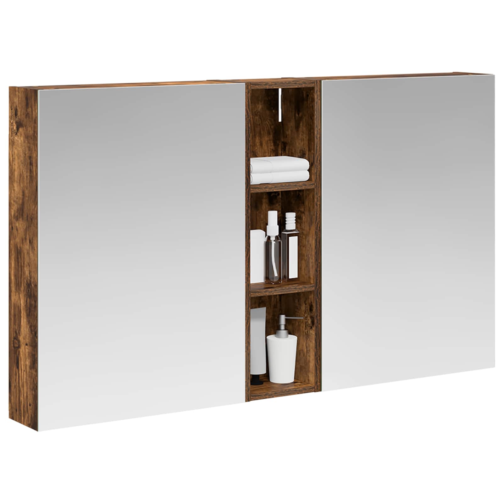 Badezimmerschrank-Set 3 pcs 80 x 10,5 x 50 cm Holzwerkstoff