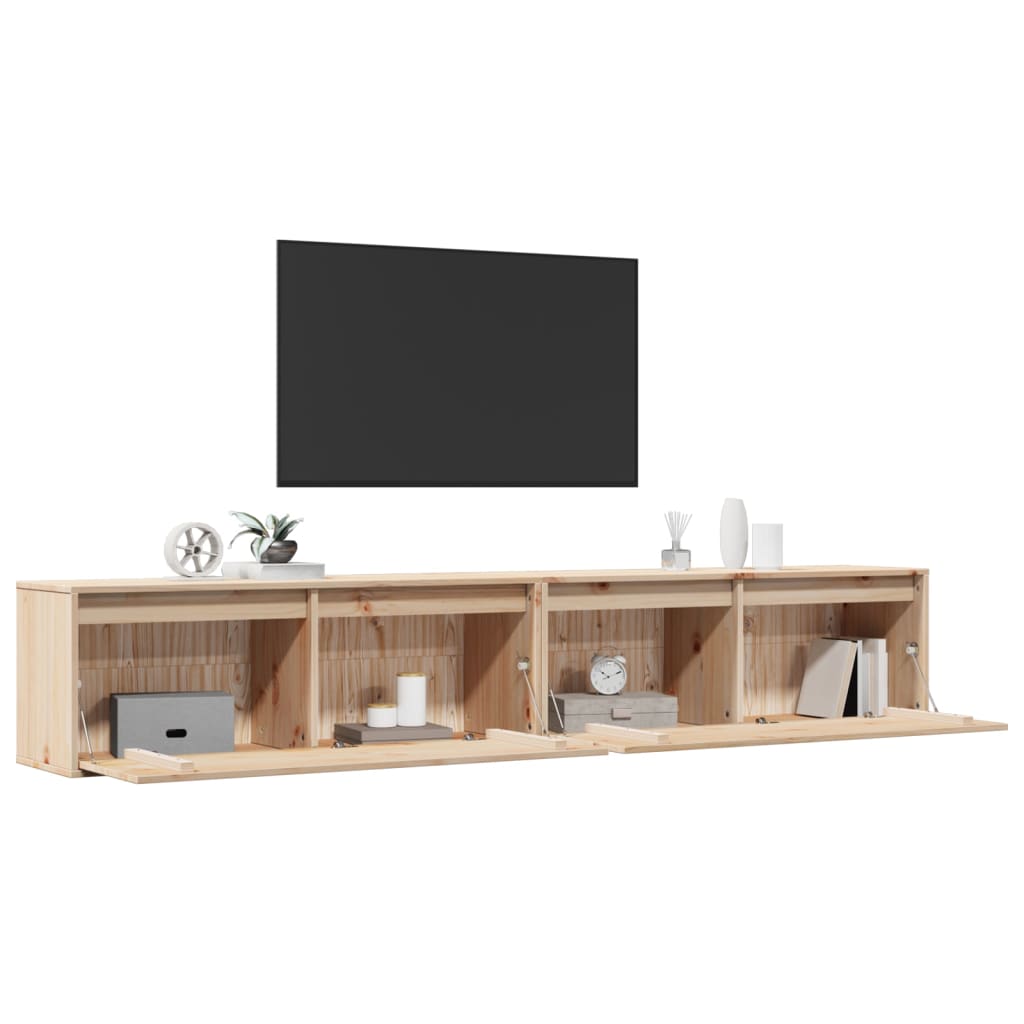 Wandschrank 100x30x35 cm Massivholz Kiefer