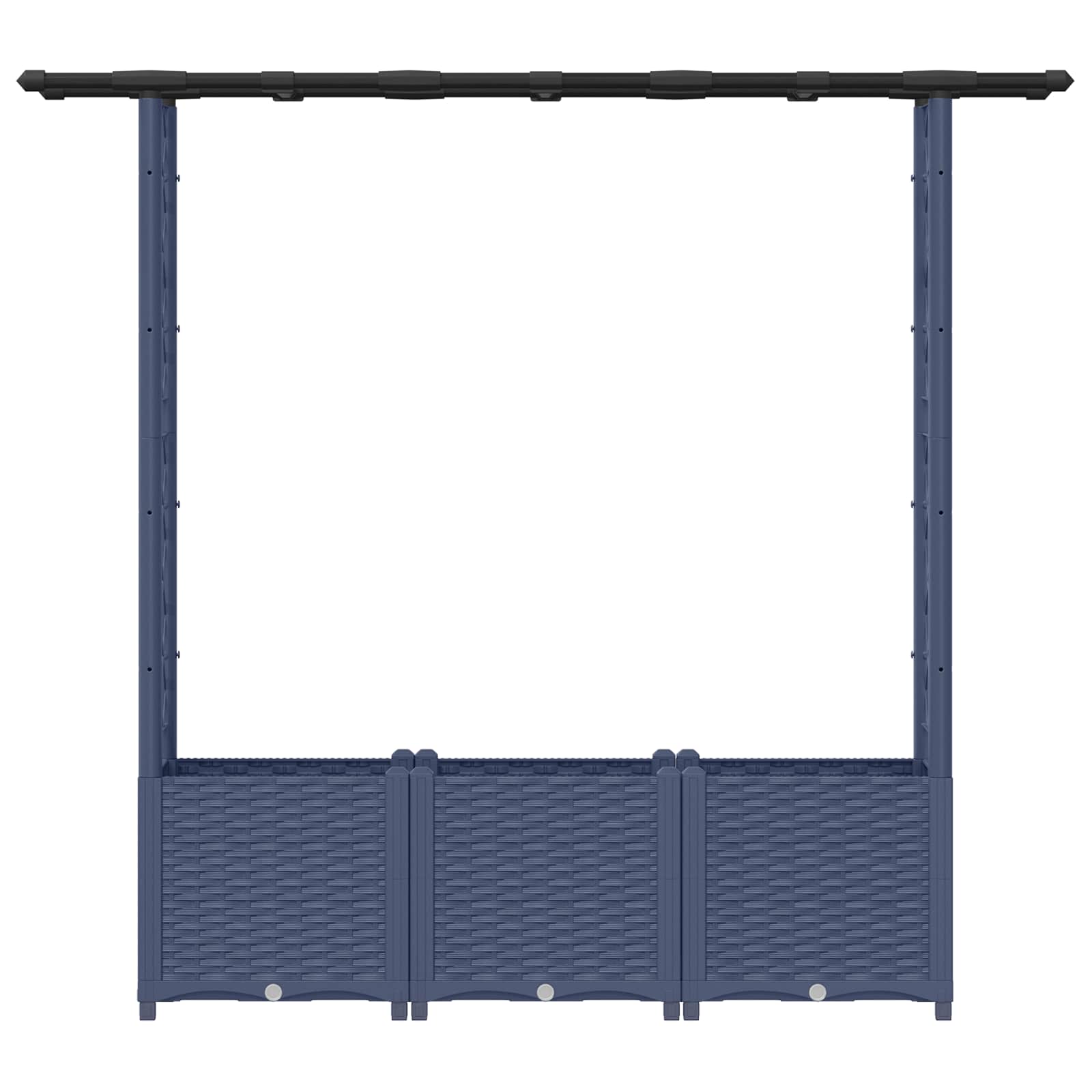 Hochbeet mit Rankgitter und Dach Braun 124 x 40 x 123 cm PP