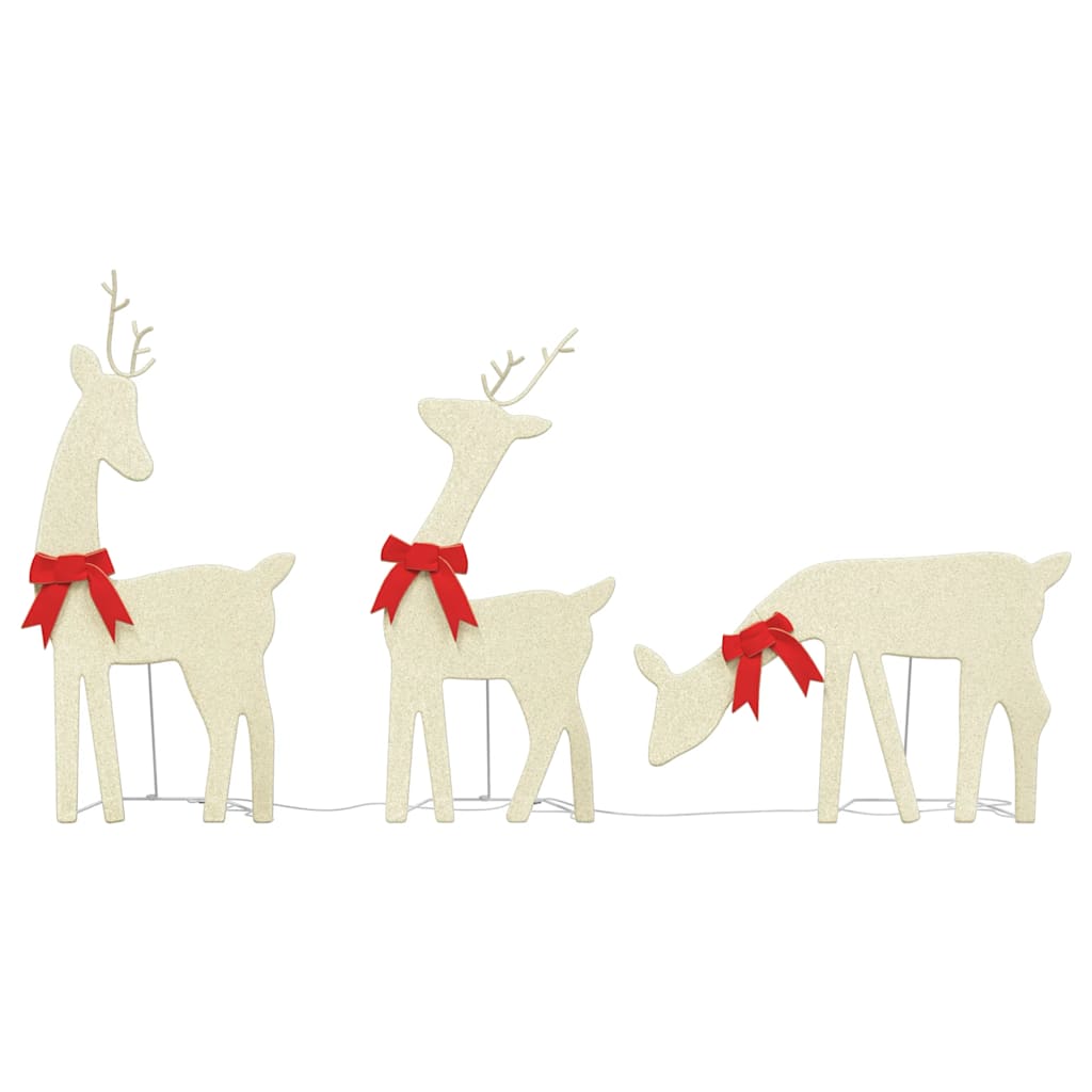 Weihnachtsdeko LED Rentiere 270x7x90 cm Golden Warmweiß