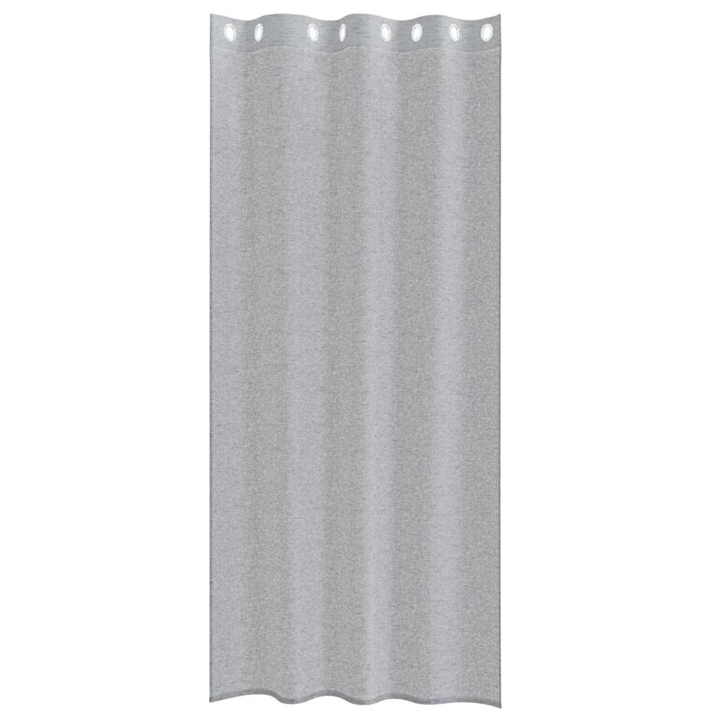 Voile-Vorhang mit Vorhängen 2 pcs Weiß 140 x 140 cm Polyester