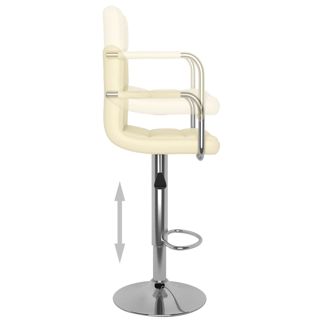 Barhocker 2 Stk. Rot Kunstleder
