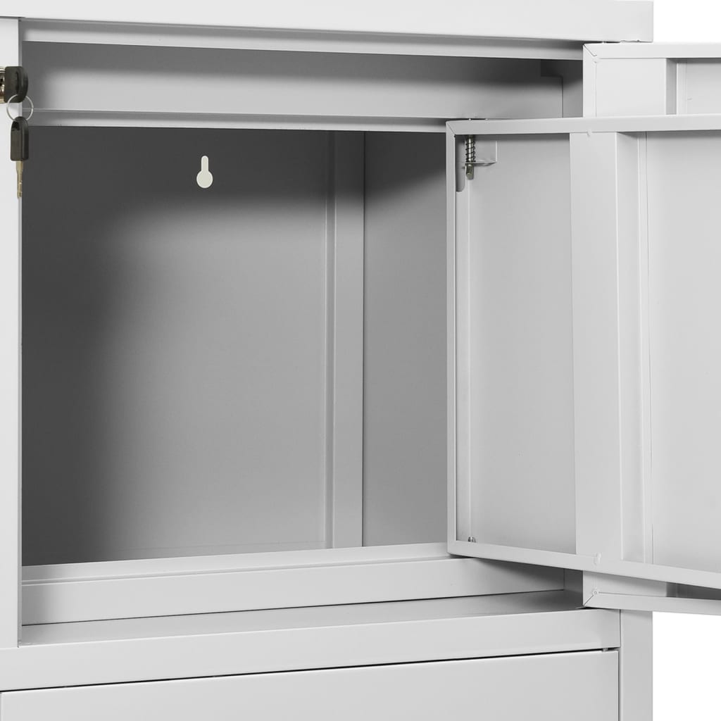 Büroschrank mit Pflanzkasten Anthrazit 90x40x125 cm Stahl