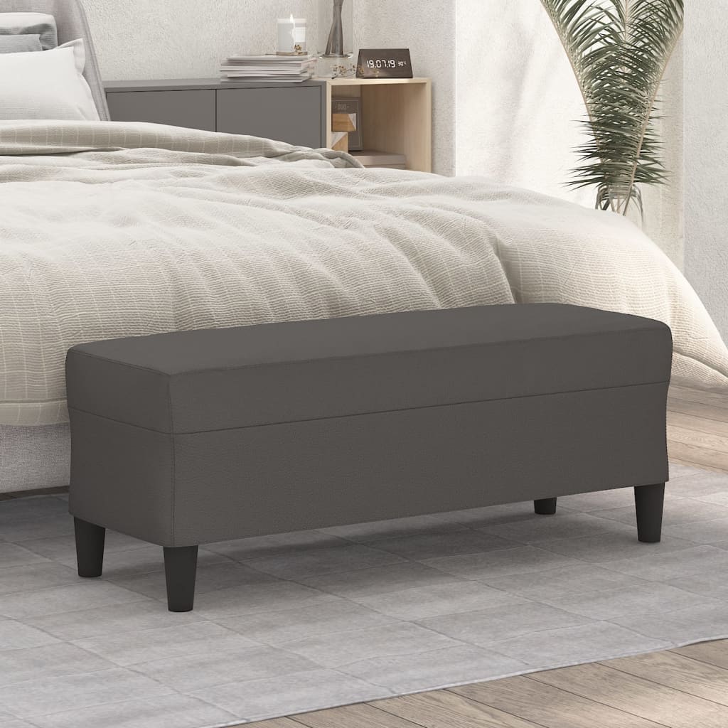 Sitzbank Schwarz 70x35x41 cm Kunstleder