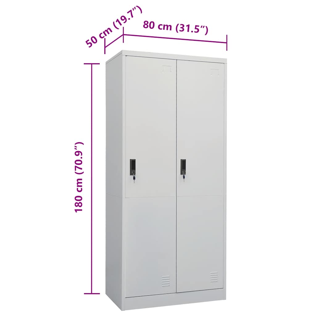 Kleiderschrank Weiß 80x50x180 cm Stahl