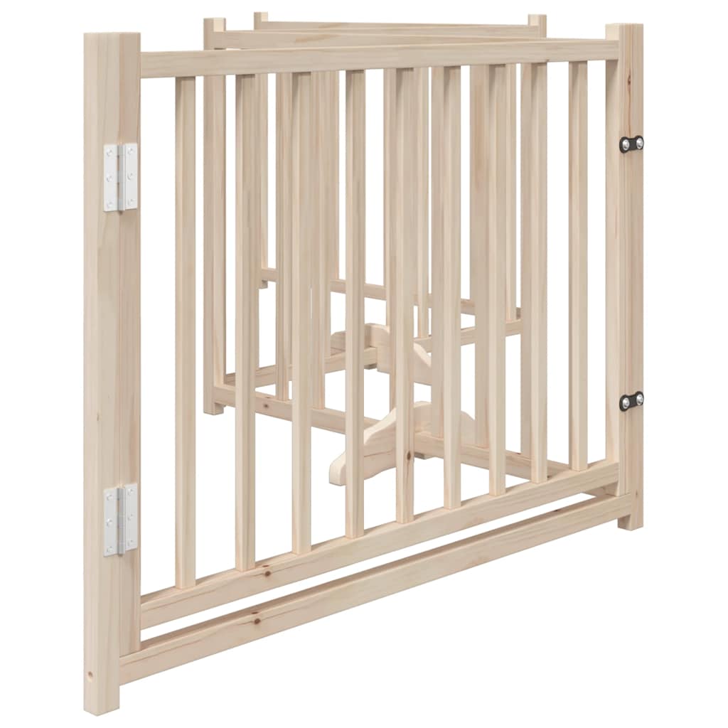 3-tlg. Hundetor Faltbar 150 cm Massivholz Tanne