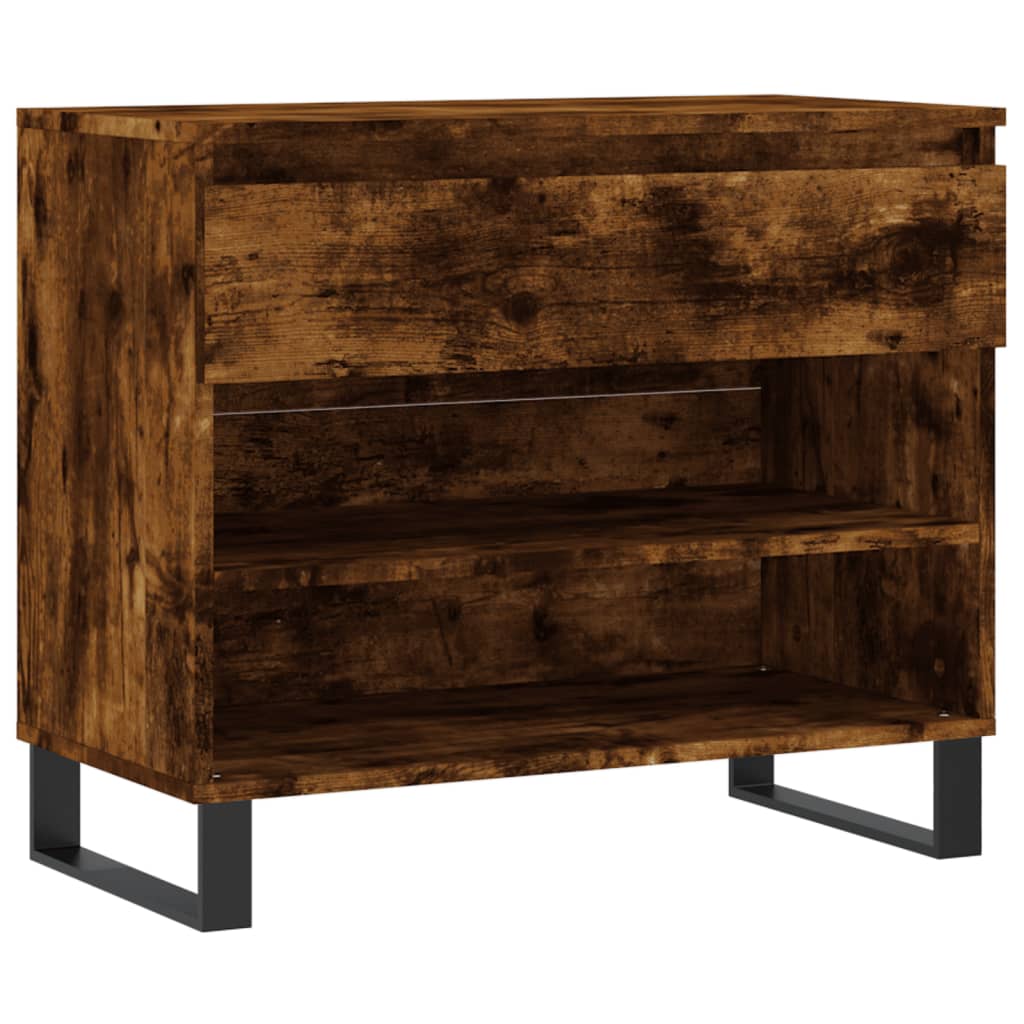 Schuhregal Hochglanz-Weiß 70x36x60 cm Holzwerkstoff