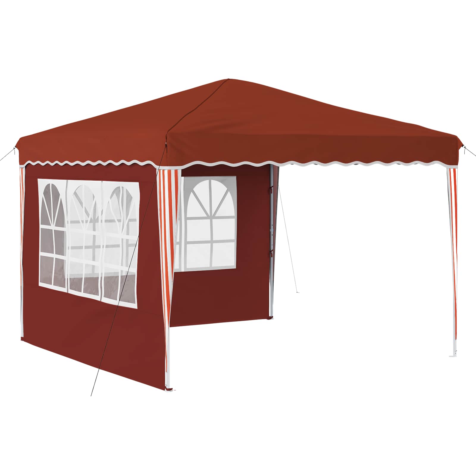 Pop-up Partyzelt 288 x 288 x 245 cm Creme Oxford-Stoff