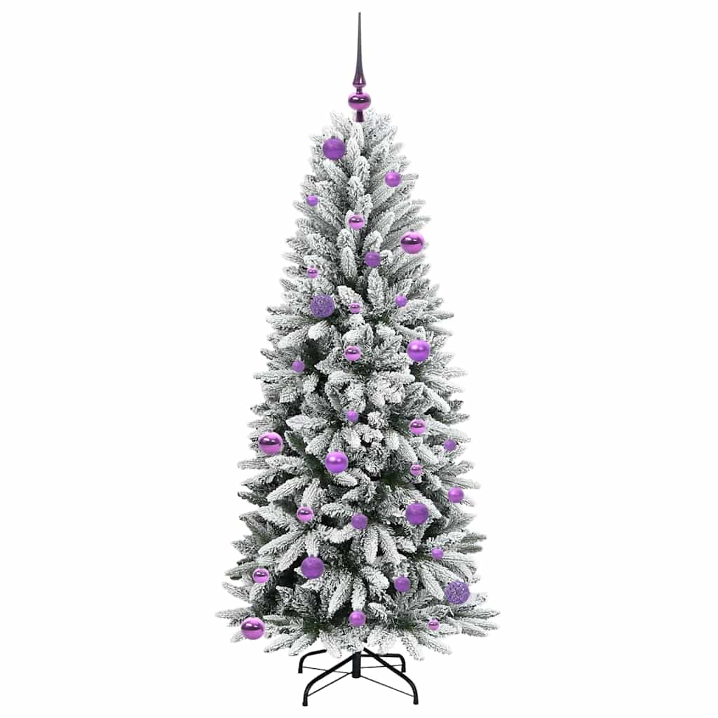 Künstlicher Weihnachtsbaum mit 150 LEDs mit Ständer Weiß 120 cm